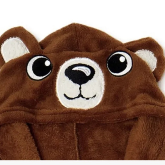 Brown Bear Plush Hooded Robe Medium (8-10) NEW - Picture 6 of 11